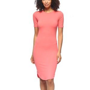 Curved-hem bodycon dress